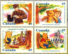 Canadá recuerda su papel fundamental en la historia de Winnie-the-Pooh con la emisión de estos sellos